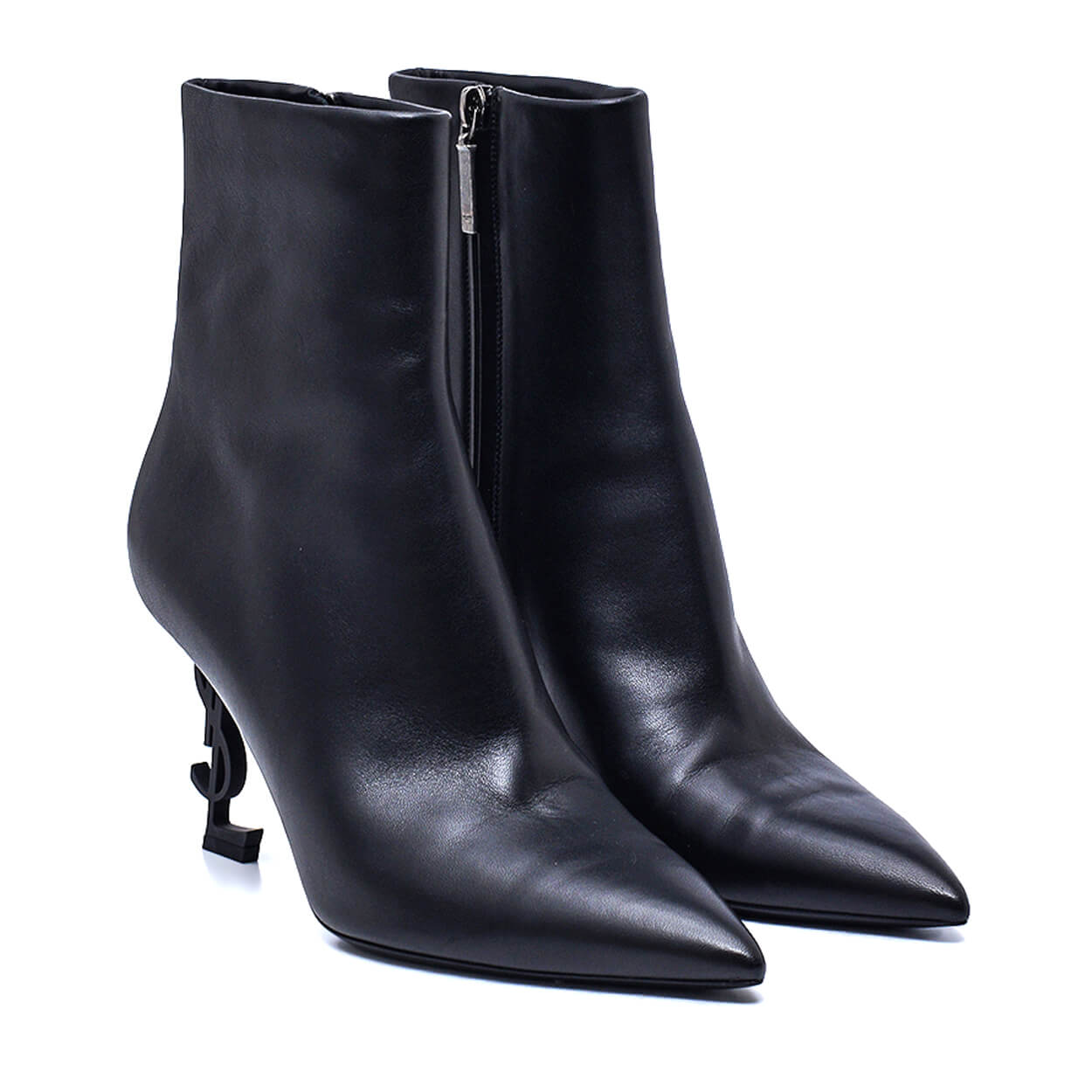 Yves Saint Laurent - Black Leather YSL Booties / 39